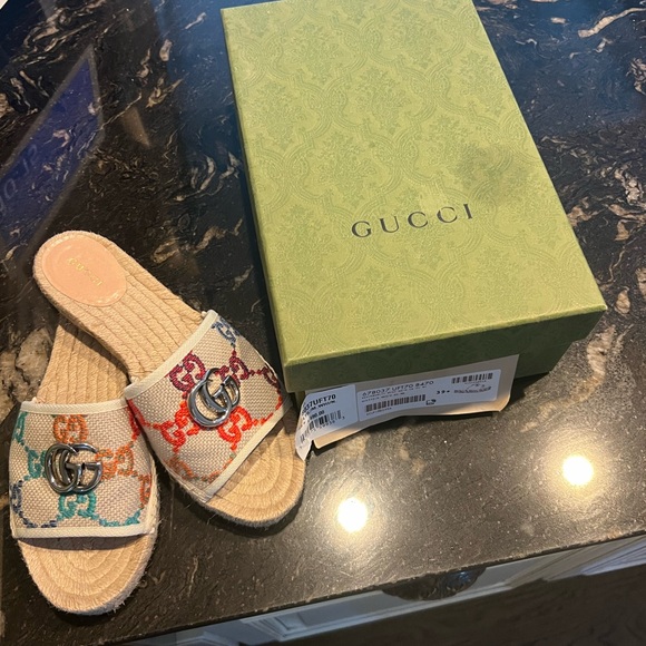 Authentic Gucci Monogram Espadrilles - Picture 11 of 12